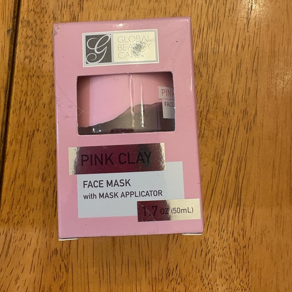 Pink Clay Face Mask with Applicator